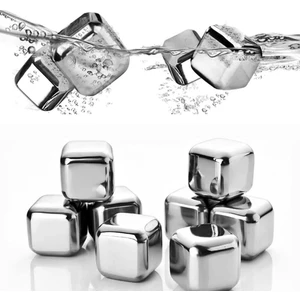 2'li Çelik Metal Viski Taşı Soğutma Buz Küpü