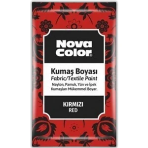 Kumaş Boyası Toz 12 gr 1 Adet Nova Color Toz Kumaş Boyası Kot Pantalon Gömlek Tişört Tekstil Kumaş Boyası 1 Adet