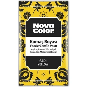 Sarı Kumaş Boyası Toz 12 gr 1 Adet Nova Color Toz Kumaş Boyası Sarı Kot Pantalon Gömlek Tişört Tekstil Kumaş Boyası 1 Adet