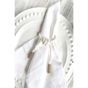 Emtory Home  6 Adet Bohem Krem Halatlı Peçete Yüzüğü