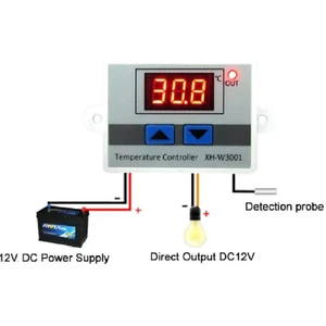 Rob Ada  Dijital Termostat 12V Kuluçka,akvaryum,buzdolabı,derindondurucu Termostatı