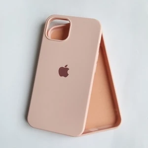 white iPhone 13 Uyumlu Lansman Içi Kadife Silikon Telefon Kilifi
