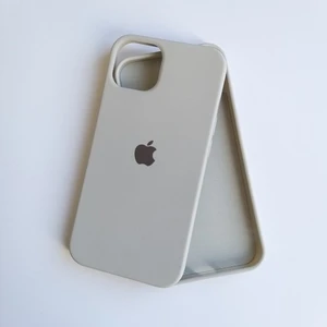 white iPhone 13 Uyumlu Lansman Içi Kadife Silikon Telefon Kilifi