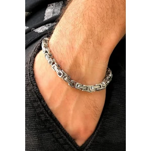 Trend Collection Kral Model 5 Mm. Gümüş Çelik Erkek Bileklik