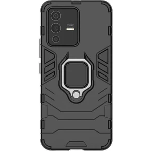 Vivo V23 5g Batman Serisi Yüzük Standlı Armor Kılıf - Siyah