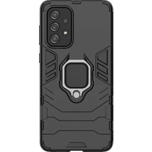 Samsung Galaxy A73 5g Batman Serisi Yüzük Standlı Armor Kılıf - Siyah