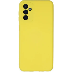 Kzy Samsung Galaxy M23 Kapak Içi Kadife Kamera Korumalı Lansman Silikon Kılıf - Sarı