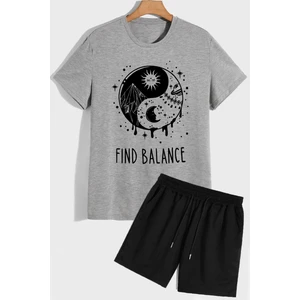 Ying Yang Şort T-Shirt Eşofman Takımı
