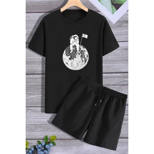 Uzay Temalı Şort T-Shirt Eşofman Takımı