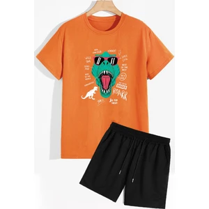 Dinazor Baskılı Şort T-Shirt Eşofman Takımı