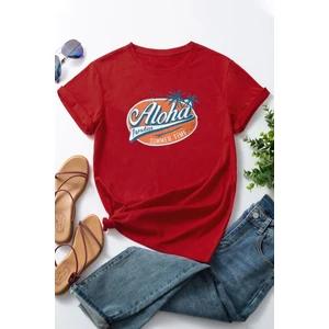 Aloha Baskılı Unisex Tasarım Tshirt
