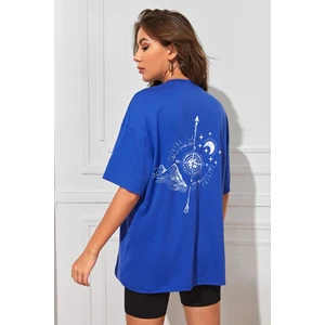 Sırt Pusula Baskılı Tshirt