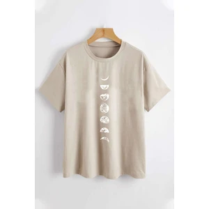 Ayın Evreleri Baskılı Tshirt