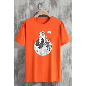 Flag Astronot Baskılı Tshirt