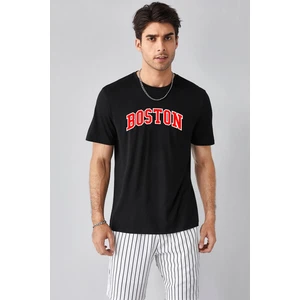 Boston Baskılı Tasarım Tshirt