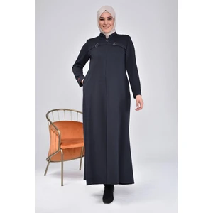 Kadın Büyük Beden Fermuarlı Kışlık Kaban Pardesü