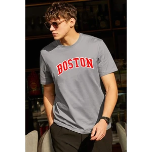 Boston Baskılı Tasarım Tshirt