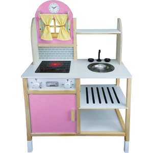 Ahşap Ledli Çocuk Oyun Mutfağı Pembe - T1010