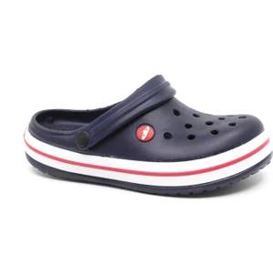 bella 195 Lacivert-Beyaz-Lacivert Büyük Ayak Sabo Terlik