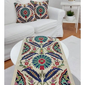 Körfez Kırlent Goblen Dokuma Kırlent Kılıfı ve Runner 2+1 Set