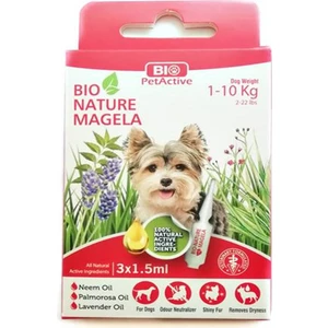 Bio Pet Active Nature Magela Dış Parazit Kovucu Köpek Tüy ve Deri Bakım Ürünü 3 Adet x 1,5ml