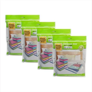 Magic Saver Bag Vakumlu Poşet Seti 4 Adet 80x100 cm Hava Geçirmez Koruma Sağlar