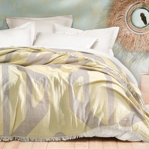 Bedding Tierra Çift Kişilik  Müslin Pike Yatak Örtüsü - Sarı