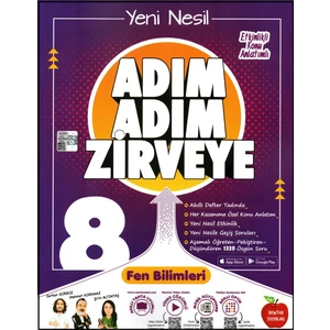 Newton Yayınları 8. Sınıf LGS Fen Bilimleri Adım Adım Zirveye Soru Bankası (Ciltli)