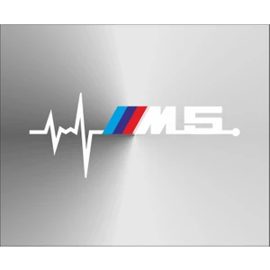Oto Sticker Bmw M5 Renkli Nabız Kalp Atışı Sticker 2 Adet