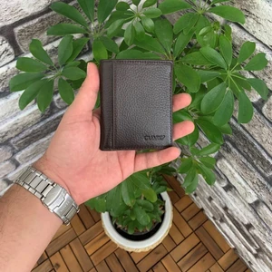 AsyaClub Derije Hakiki Deri Kahverengi Mini Erkek Cüzdanı (T944)