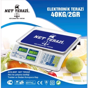 Net Terazi 40 kg Terazi Net ACS-809T