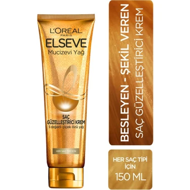 Elseve Mucizevi Yağ 150 ml Saç Güzelleştirici Krem Tüm Saçlar İçin Besleyen Çiçek