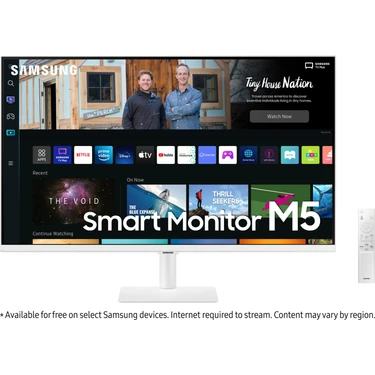 Samsung M5 LS32BM501EUXUF 32" 60Hz 4ms Fhd (Wifi, Bluetooth, Airplay) HDR10 Beyaz Hoparlörlü Smart