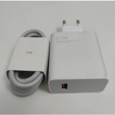Xiaomi Uyumlu Mdy-12-Eh 67W 6A %100 Orjinal Şarj Adaptörü ve USB