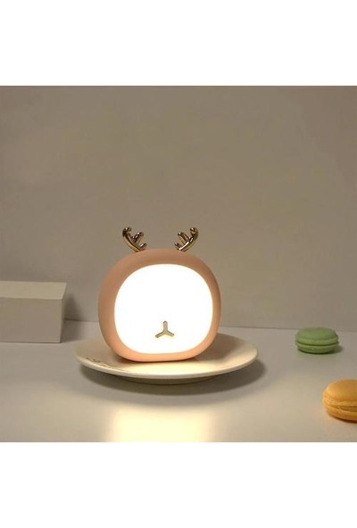 Xinhang Gece Işık Elk Sevimli Lamba Bebek Gece Işık Dokunmadan Sensör ile Şarj Edilebilir Renk Değiştirme Çocuk Yatak Odası DNJ998 | Masa Lambaları (Yurt Dışından)