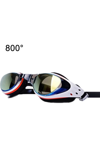 Wave Dalga Karşıtı Yüzme Gözlükleri, Renk: Mavi Siyah 800 Derece (Yurt Dışından)