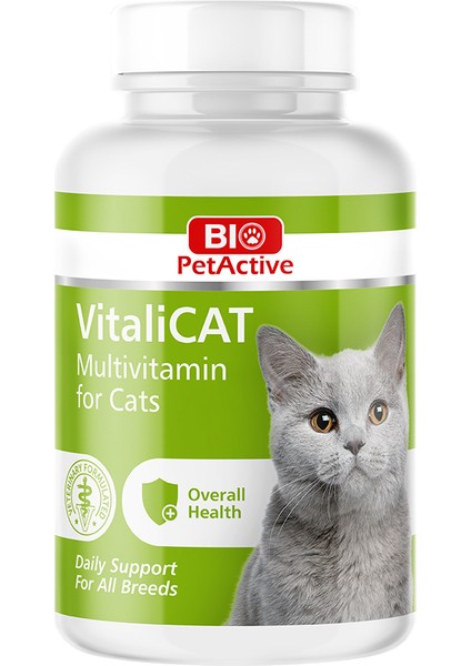 Vitalicat Multivitamin Yavru Yetişkin Kedi Vitamini 150 Tableti 75GR