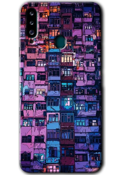 Samsung Galaxy A20S Kılıf Hd Desen Baskılı Arka Kapak - Şehir Görünümü