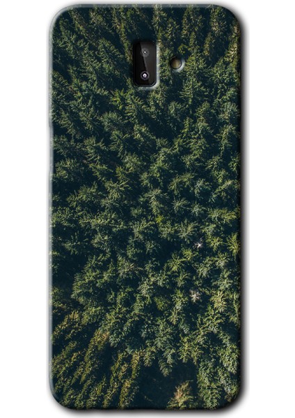 Samsung Galaxy J8 Kılıf Hd Desen Baskılı Arka Kapak - Çam Ağacı Ormanı