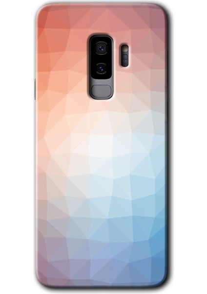 Samsung Galaxy S9 Plus Kılıf Hd Desen Baskılı Arka Kapak - Polygon Graident 3