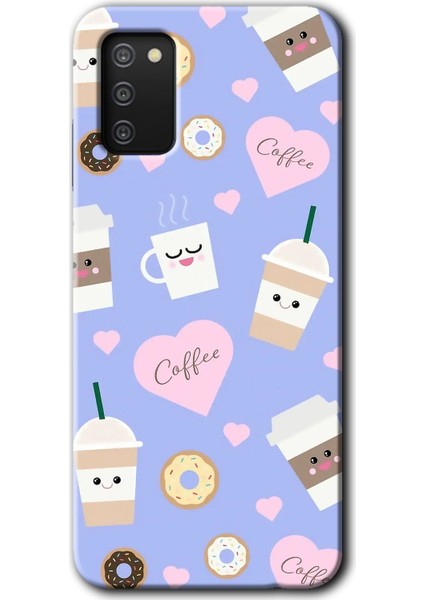 Samsung Galaxy A02S Kılıf Hd Desen Baskılı Arka Kapak - Coffee Cake