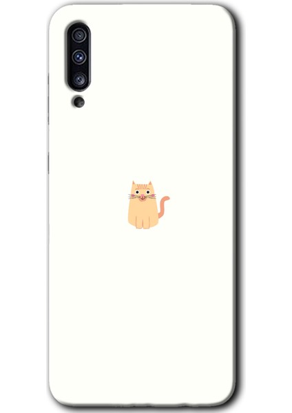 Samsung Galaxy A70S Kılıf Hd Desen Baskılı Arka Kapak - Cat Minimalism
