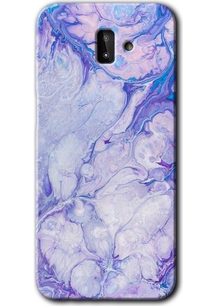 Samsung Galaxy J6 Plus Kılıf Hd Desen Baskılı Arka Kapak - Spots Lilac
