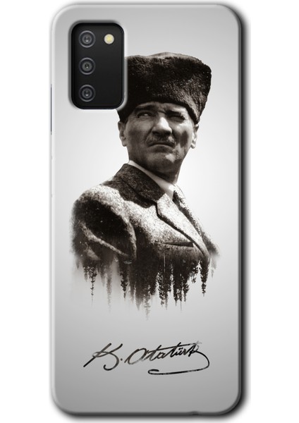 Samsung Galaxy A03S Kılıf Hd Desen Baskılı Arka Kapak - Mustafa Kemal Atatürk