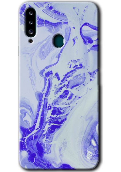 Samsung Galaxy A20S Kılıf Hd Desen Baskılı Arka Kapak - Cranny Liquid Wall