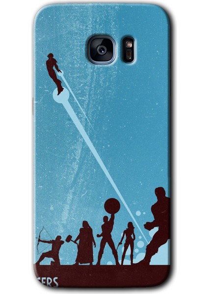 Samsung Galaxy S7 Edge Kılıf Hd Desen Baskılı Arka Kapak - Avengers Team