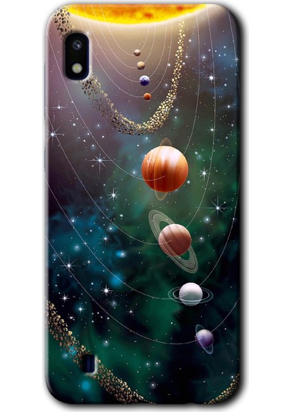 Samsung Galaxy A10 Kılıf Hd Desen Baskılı Arka Kapak - Cosmos