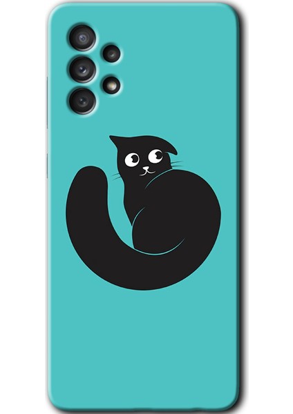 Samsung Galaxy A32 4g Kılıf Hd Desen Baskılı Arka Kapak - Cat Vector