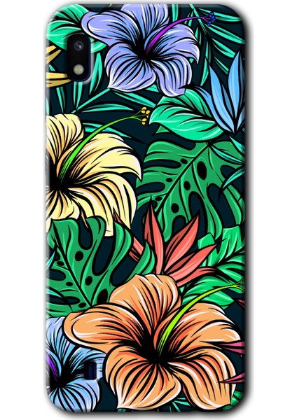 Samsung Galaxy A10 Kılıf Hd Desen Baskılı Arka Kapak - Hibiscus Flowers