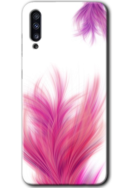 Samsung Galaxy A30S Kılıf Hd Desen Baskılı Arka Kapak - Pembe Tüy